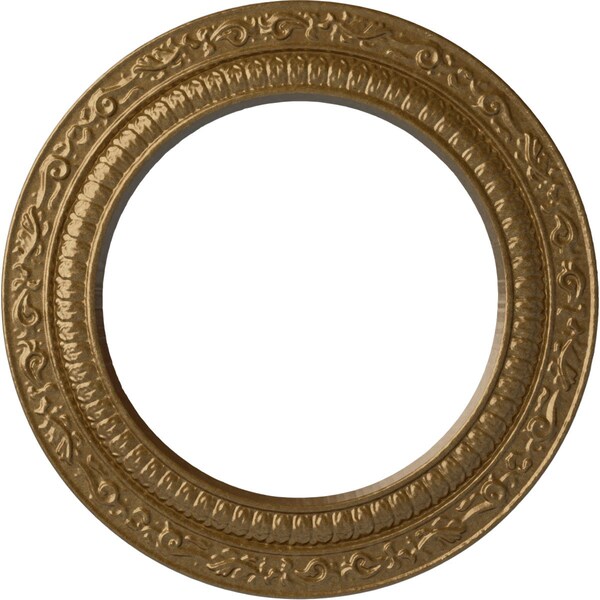 Ekena Millwork Andrea Ceiling Medallion (Fits Canopies up to 8"), Hand-Painted Pale Gold, 12"OD x 8"ID x 1/2"P CM12ADPAS - main